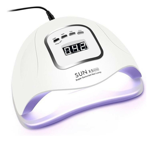 Cabina Secador Uñas Sun X5 Max 120w Uv Led Gelificadas Semi Color Blanco