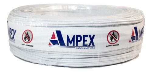 Cabo flexivel Ampex 2X2,5 mm 2x2,5mm² branco x 100m em rolo