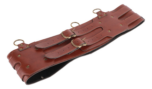 Cinturón Ancho Medieval De Cuero Artificial Vintage Para Hom