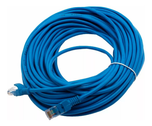 Cable De Red 20 Metros Armado Azul Cat.5e Rj45