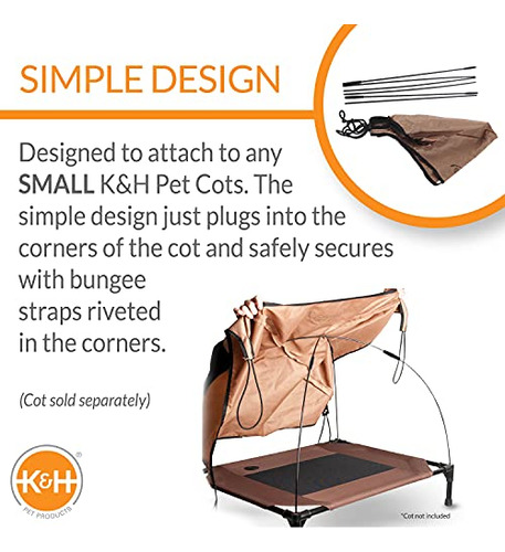 Toldo Para Cuna Para Mascotas, Color Tostado, Pequeño