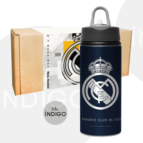 Botella Real Madrid Tapa Pitillo Personalizada Artesanal