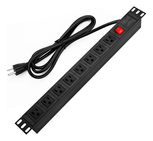 Barra Multicontactos 8 Contactos Zzm10/pdu(8 Usa 250) Dahua Color Negro