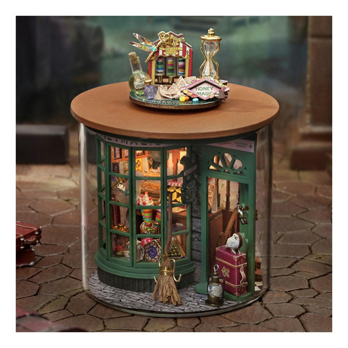 De Casa De Muñecas En Miniatura De Madera Diy, Botella De