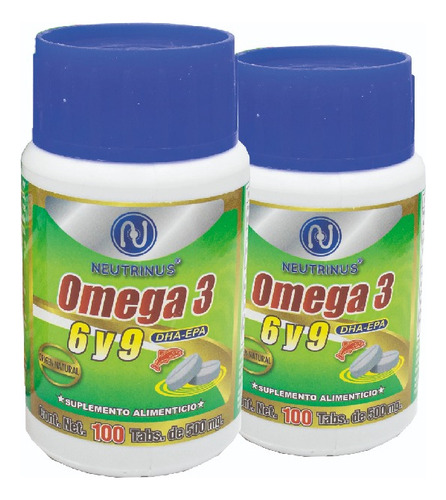 Kit 2 Suplemento Alimenticio Omega Sabor Sin Sabor