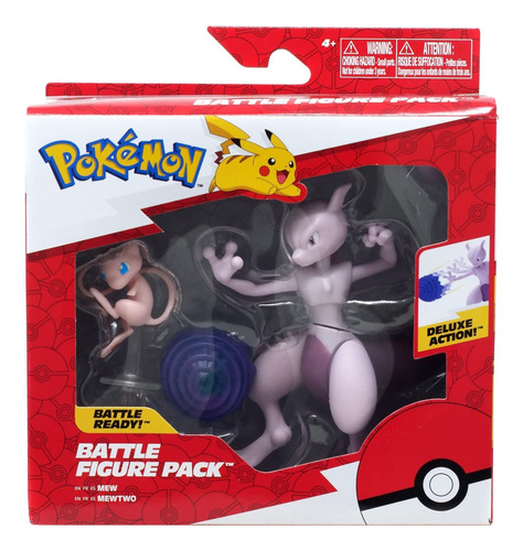 Set De Figuras Pokémon Mew And Mewtwo Deluxe Act 2 Pack