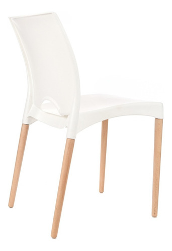 Silla Cannes De Comedor Apilable Patas De Madera X6 Unidades