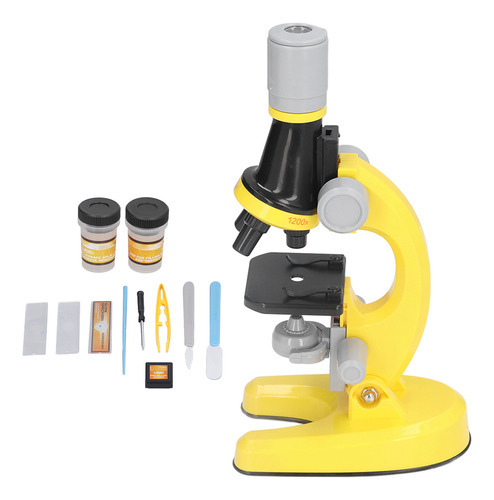 Microscopio Led Para Niños, Kit De Diapositivas Para Muestra