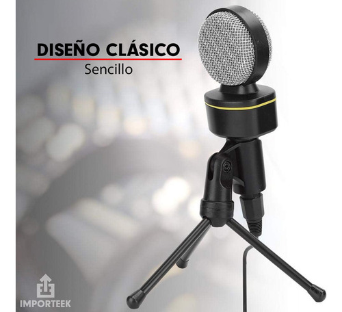 . Microfono Condensador Alambrico Computadora Celular +