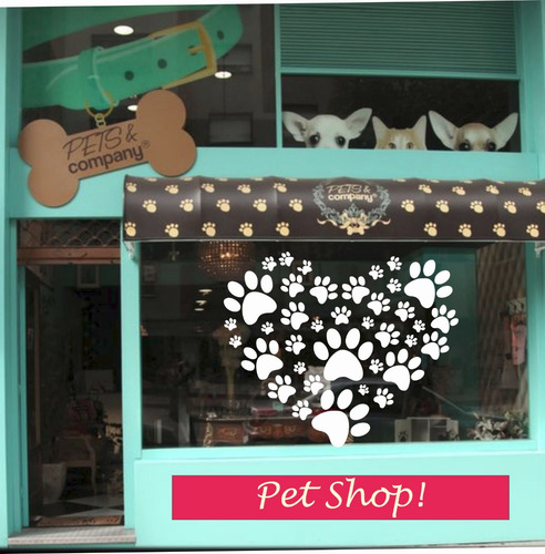 Vinilos Para Petshop O Veterinaria! Vidriera. 100x60