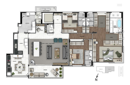 Imagem 6 de 6 de Apartamento À Venda No Bairro Batel - Curitiba/pr - Pr - Ap0052_bav