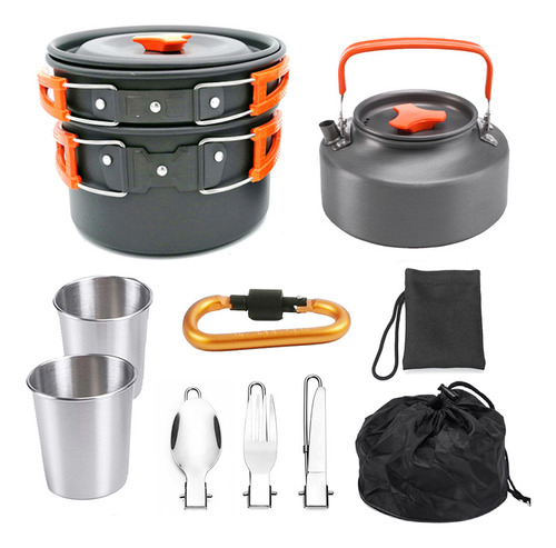 Set De Cocina Y Cubiertos For Camping, Set De Vajilla