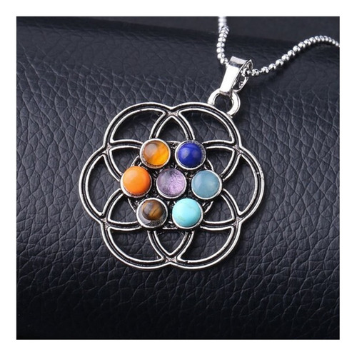 Collar Protector 7 Chakras Flor De La Vida / Suerte