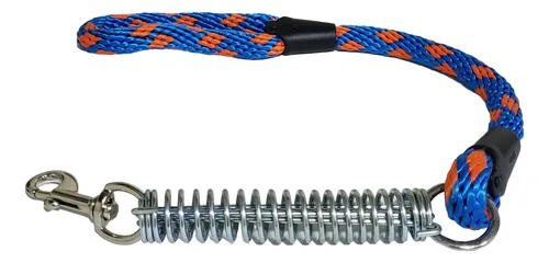 Lazo Cordón Collar Resorte Para Perros Azul Claro Naranja