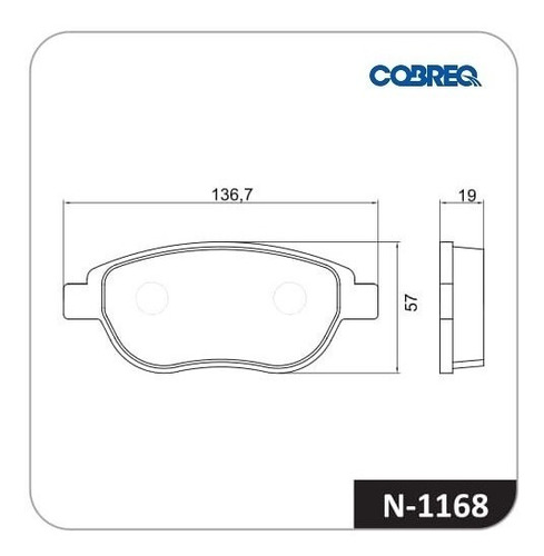 Imagen 2 de 6 de Pastillas De Freno Cobreq C3 Aircross/ Picasso 1.6 2010/
