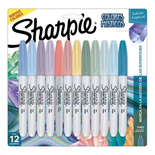 Marcadores Permanentes Sharpie Colores Misticos X 12 Colores