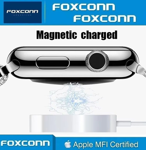Cargador Imantado Foxconn Original Para Apple Watch 7 8 9 Blanco