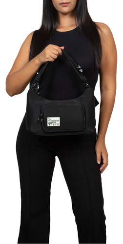 Bolsa Hobo Cloe Noukoni I Mediano Color Negro