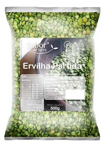 Kit 2x: Ervilha Partida Sabor Da Terra 500g