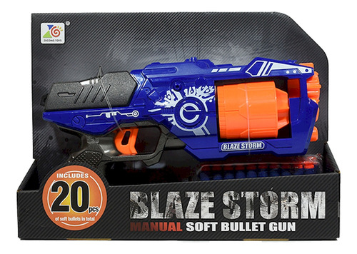 Pistola Blaze Storm Lanza Dardos Barrel 20 Dardos