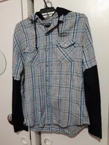 Comprar Camisa Cuadros Hombre Con Capucha Rusty Talle M Impecable