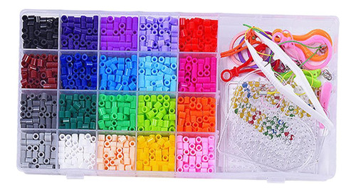 Juego De Coloridos Abalorios Hama Perler De 5 Mm Para Niños,