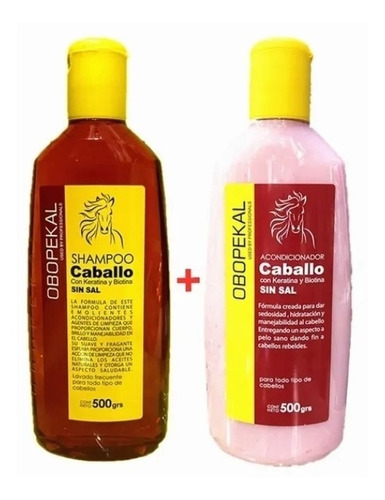 Pack Caballo . Shampoo Más Acondicionador Obopekal