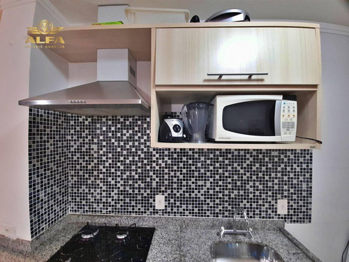 Imagem 7 de 14 de Flat À Venda Na Praia Das Pitangueiras, 1 Dormitório, 2 Vagas. - Fl0004