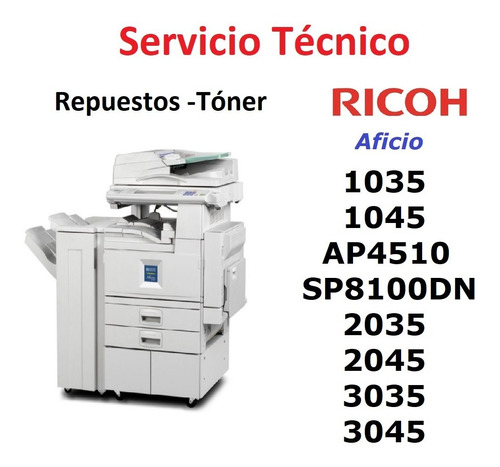 Servicio Técnico Ricoh Aficio 1035 1045 2035 2045 3035 3045