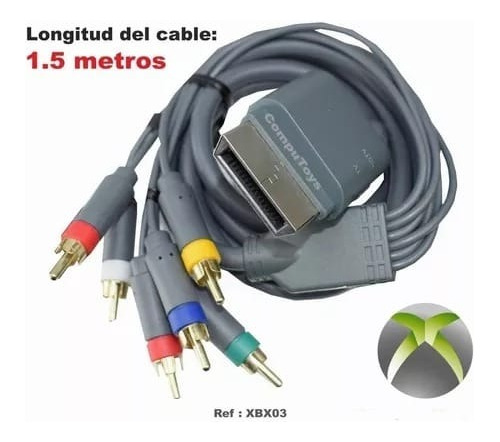 Conexión Rca Av+rgb Al Tv Para Xbox 360