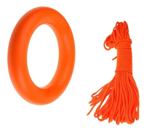 30m Cuerda + Anillo Flotante De Agua Color Naranja