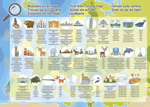Imagen 5 de 7 de Puzzle 150 Piezas Mapa Europa Rompecabezas Didactico Educa ®