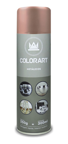 Tinta Spray Colorart Metálico - Metal Madeira Plástico