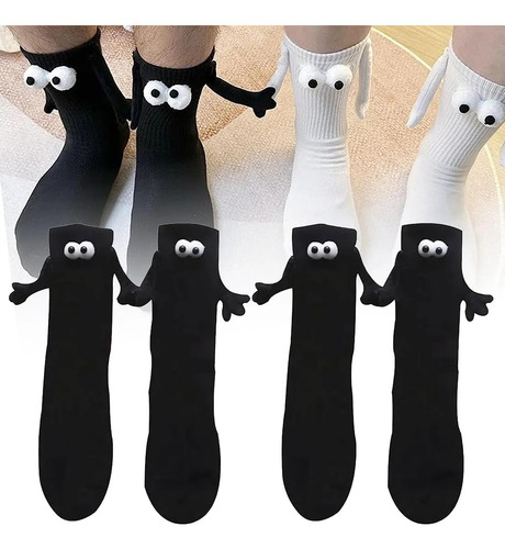 2 Pares De Calcetines Unisex Divertidos Para Pareja