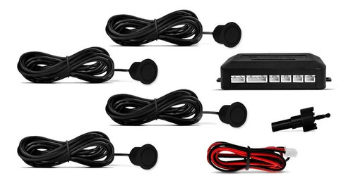Sensor De Estacionamento Ré Preto Emborrachado 4 Pontos 20mm