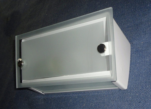 Plafón De Pared Con 2 Vidrios Ideal Para Baño Apto Led O Bc