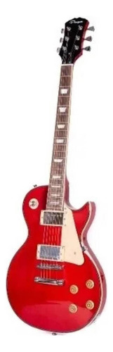 Guitarra eléctrica para zurdo Parquer Les Paul de arce 2019 roja multicapa con diapasón de palo de rosa