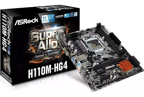 Placa Mãe Asrock H110-hg4 (1151/ddr4/hdmi/vga/usb 3.0)