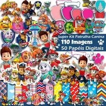 Comprar Kit Digital Paw Patrol, Patrulla Canina Cliparts Y Papeles 