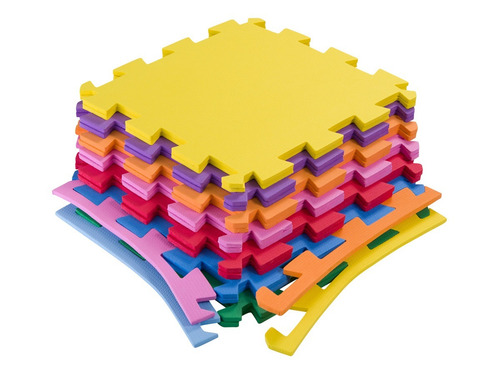 Kit 20 Tapetes Tatames Eva Bebe Infantil 50x50x1cm Colorido