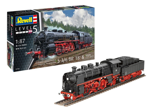 Express Locomotive S3/6 Br18(5) C/ Tender 2'2't Revell 2168