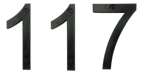 Números 3d Residencias, Mxgnb-117, Número 117, 17.7cm Altura