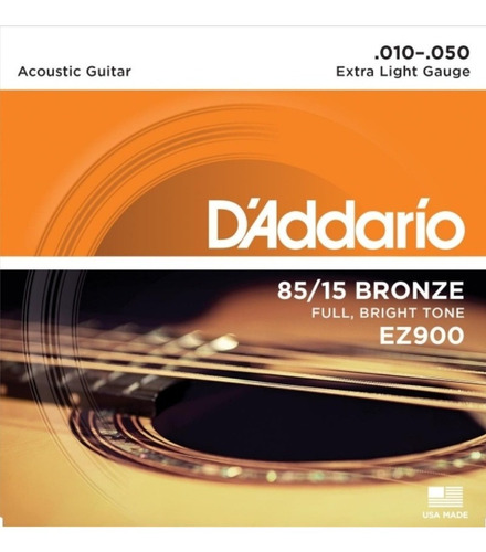 Encordado Guitarra Acustica 010 Daddario Ez900 Cuerdas