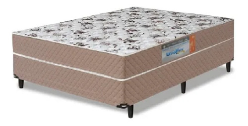 Cama box Umaflex granada plus  Casal de 188cmx138cm marrom e bege