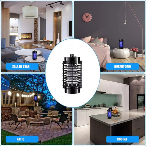 Pack X2 Mata Insectos Electrico Mata Moscas Electrico Negro Lampara Led Uv Abs Okshop Lamparas Mata Moscas Plástica Negro Lamparas Mata Insectos Negro 220v Luz Ultravioleta