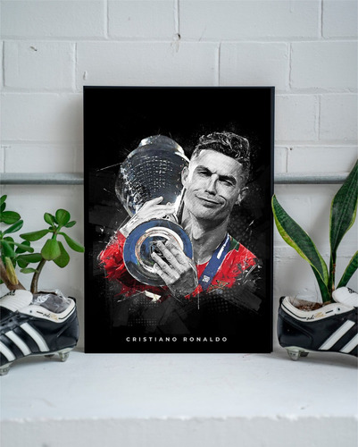 Cuadro Futbol Cristiano Ronaldo 27x42 Madrid Juventus United