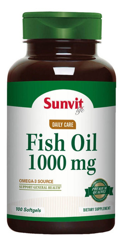 Fish Oil 1000 Mg - 100 Softgel, Svl Sabor: Sin Sabor