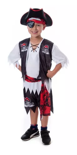 20 FANTASIAS DE PIRATA INFANTIL: Como Fazer!  Pirate costume kids, Boy  costumes, Boys pirate costume