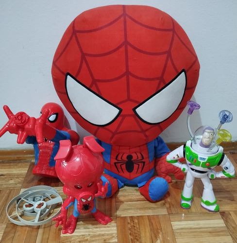 Vendo Lote Completo! 3 Muñecos De Spiderman Y Buzzy