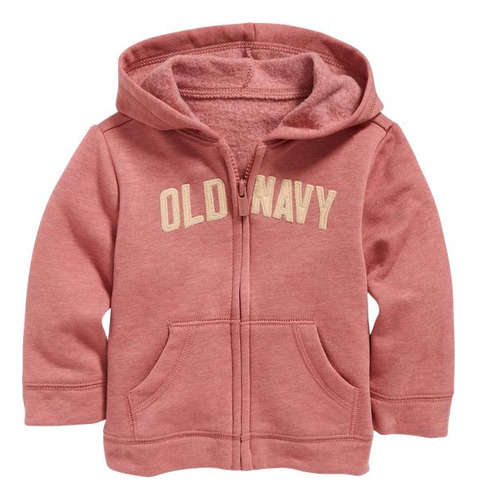 Poleron Logo Old Navy Zip Rojo